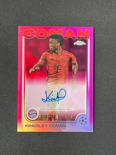 Kingsley Coman 2024 Topps Chrome Pink Refractor /250