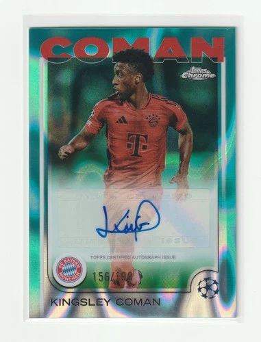 Kingsley Coman 2024 Panini Chrome UEFA Aqua Lava 156/199