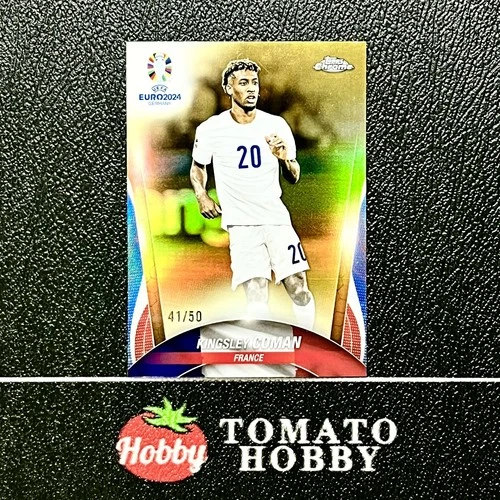 Kingsley Coman 2024 Topps Chrome UEFA Euro 2024 Gold Refractor /50