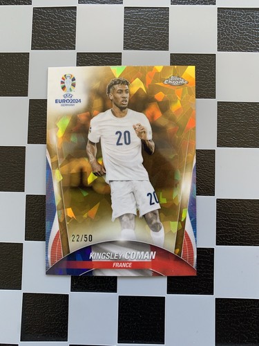 Kingsley Coman 2024 Topps Chrome UEFA Euro Sapphire Gold /50