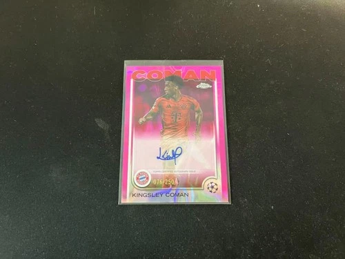 Kingsley Coman 2024 Topps Chrome UEFA Pink Lava /250