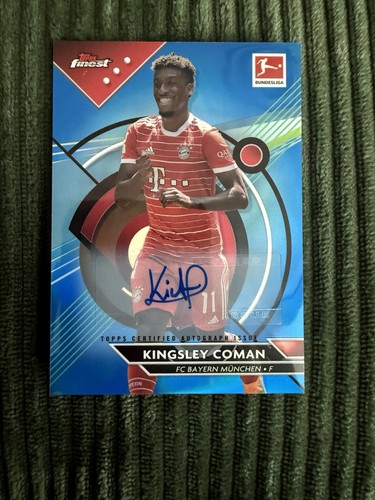 Kingsley Coman 2022 Topps Finest Blue Refractor /65