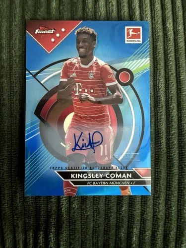 Kingsley Coman 2023 Topps Finest Blue Refractor /65