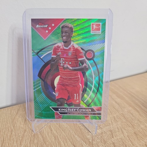 Kingsley Coman 2023 Topps Finest Green Wave Refractor /99