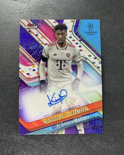Kingsley Coman 2024 Topps Finest Purple Shimmer /199