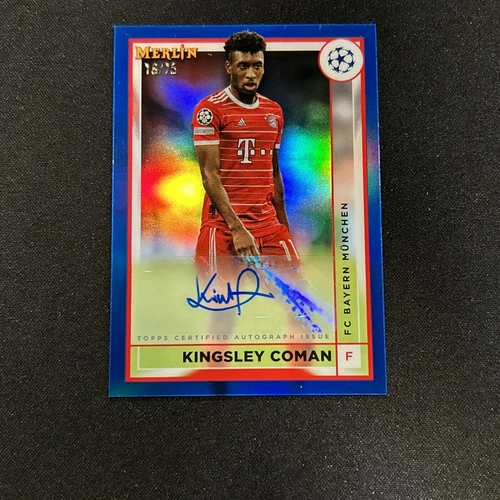 Kingsley Coman 2022 Topps Merlin Chrome Blue /75