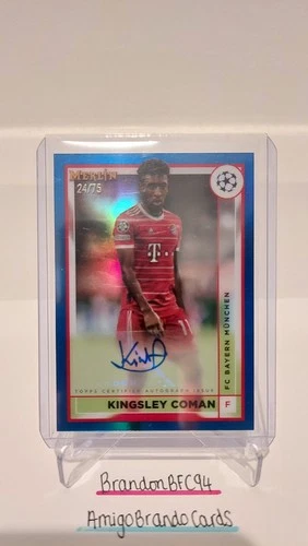 Kingsley Coman 2023 Panini Merlin Chrome Blue /75