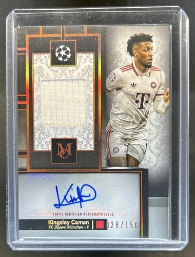 Kingsley Coman 2024 Topps Museum Collection UEFA Citrine /150