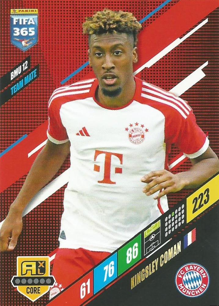 Kingsley Coman 2024 Panini Adrenalyn XL FIFA 365