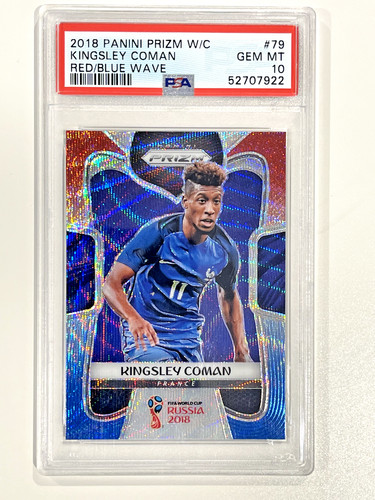 Kingsley Coman 2018 Panini Prizm Red Blue Wave