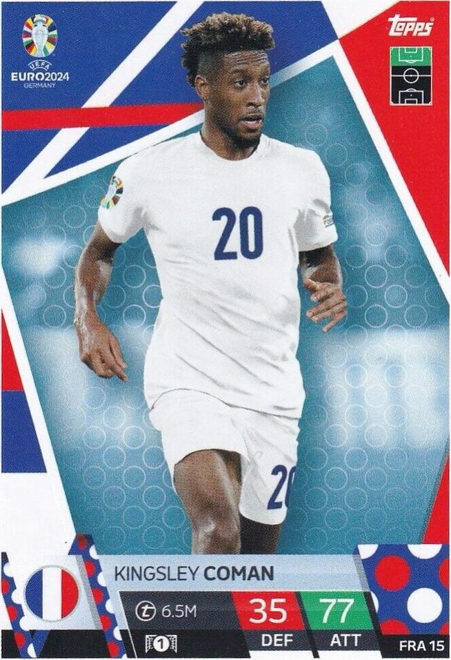 Kingsley Coman 2024 Topps Match Attax UEFA EURO