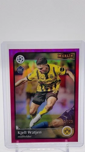 Kjell Watjen 2024 Topps Merlin Chrome UEFA Magenta Refractor /125
