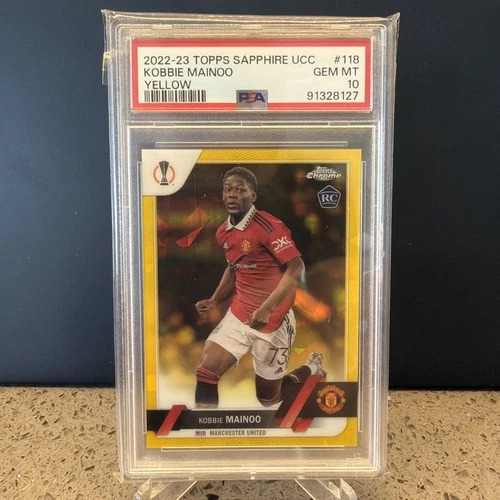 Kobbie Mainoo 2023 Topps Chrome Sapphire Yellow /99