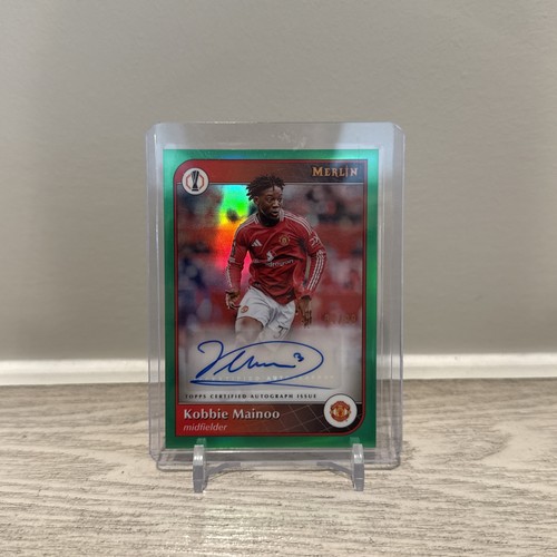 Kobbie Mainoo 2024 Topps Merlin Chrome Green Refractor /99