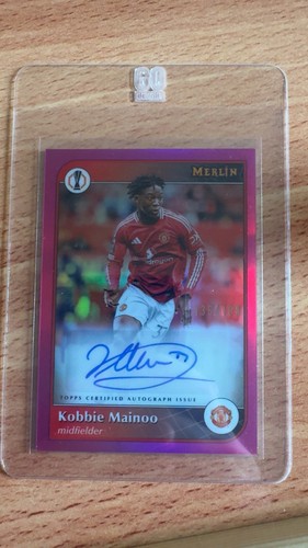 Kobbie Mainoo 2024 Topps Merlin Chrome Pink Refractor /199