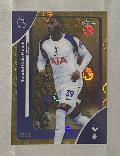 Kolo Muani 2026 Topps Chrome Gold Logofractor /50