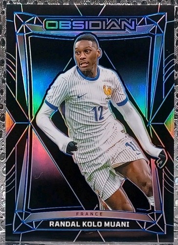 Kolo Muani 2024 Panini Obsidian Blue Etch Refractor /20
