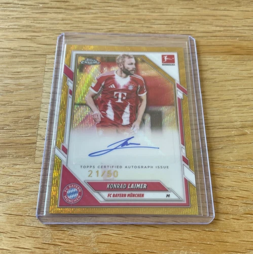 Konrad Laimer 2025 Topps Bundesliga Cromo Gold Wave /50