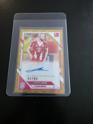 Konrad Laimer 2025 Topps Chrome Bundesliga Gold /50
