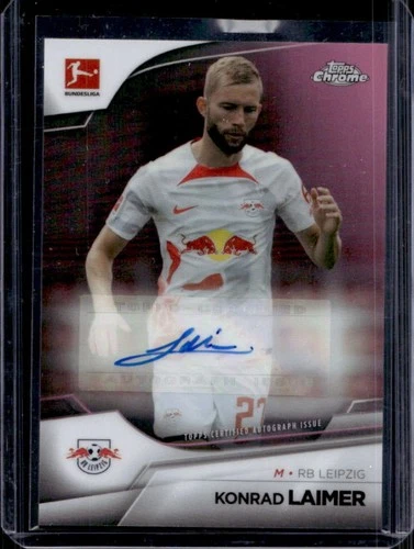 Konrad Laimer 2022 Topps Chrome Bundesliga Pink Refractor /75