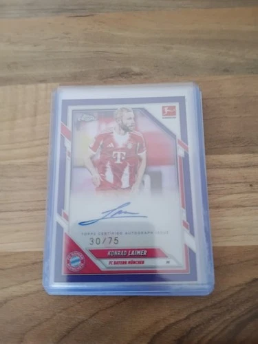 Konrad Laimer 2025 Topps Chrome Bundesliga Purple Refractor /75