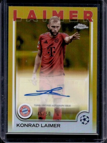Konrad Laimer 2024 Topps Chrome Gold Refractor /50