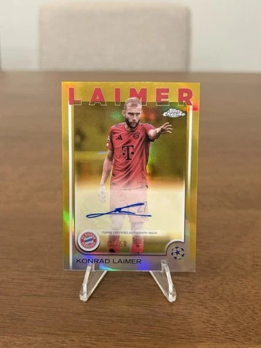 Konrad Laimer 2024 Topps Chrome Gold Refractor /50