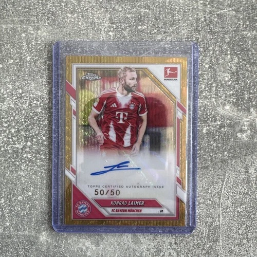 Konrad Laimer 2025 Topps Chrome Gold Wave /50