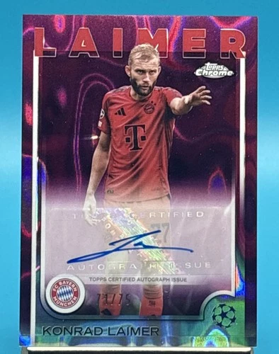 Konrad Laimer 2024 Topps Chrome Magenta Refractor /75
