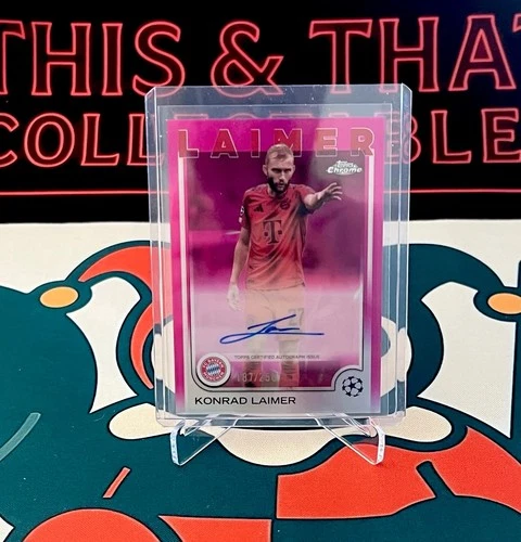 Konrad Laimer 2024 Topps Chrome UEFA Club Comp Pink /250