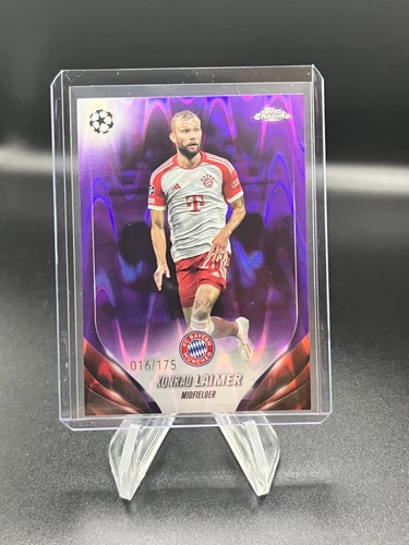 Konrad Laimer 2023 Topps Chrome UEFA Purple RayWave Refractor /175