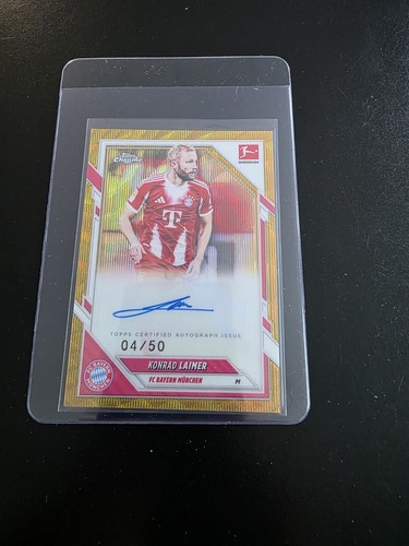 Konrad Laimer 2025 Topps Cromo Bundesliga Gold /50