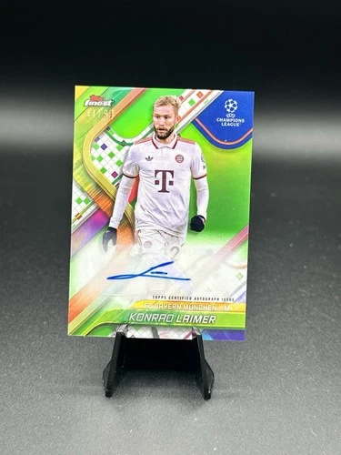 Konrad Laimer 2024 Panini Finest Neon Green Refractor /99