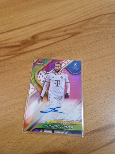 Konrad Laimer 2024 Topps Finest Pink Prism /25