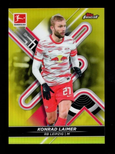 Konrad Laimer 2021 Topps Finest Yellow Refractor /350