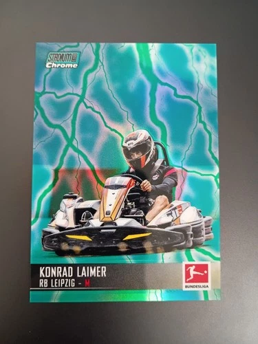 Konrad Laimer 2021 Panini Stadium Club Chrome Aqua Green Electric /175