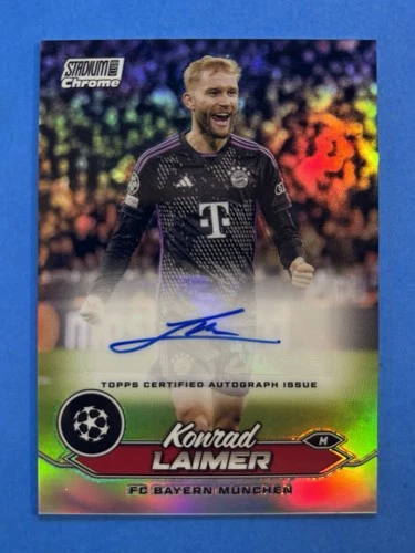 Konrad Laimer 2023 Topps Stadium Club Chrome Blue Refractor
