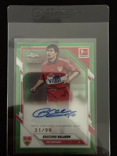 Krassimir Balakov 2025 Topps Bundesliga Chrome Green /99
