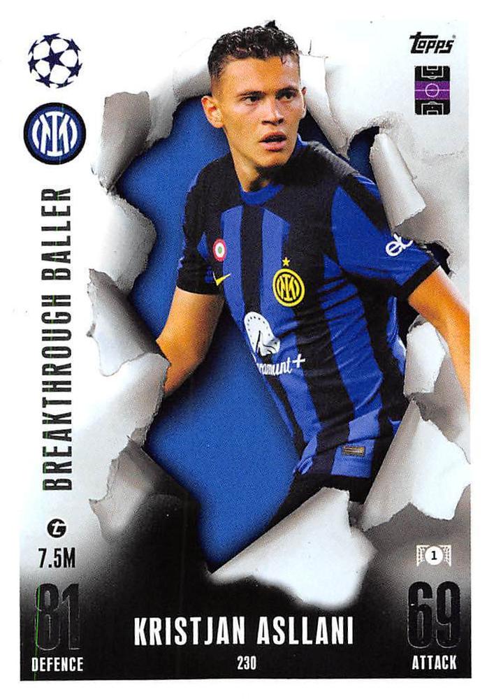Kristjan Asllani 2023 Topps Match Attax UEFA Club Competitions Extra