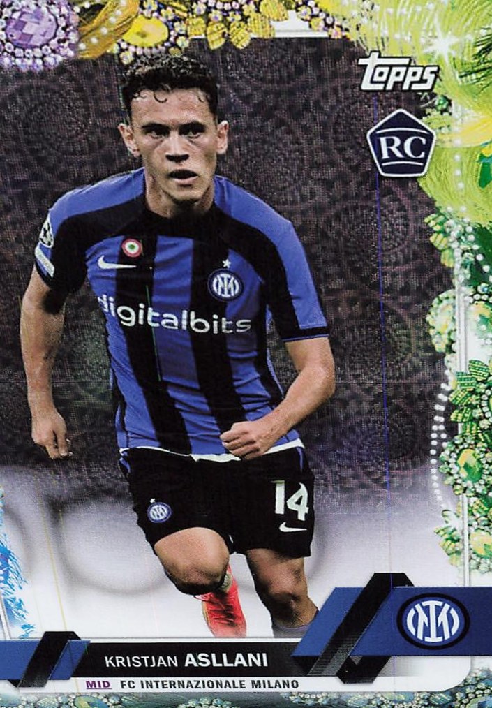 Kristjan Asllani 2022 Topps UEFA Club Competitions Carnaval Edition