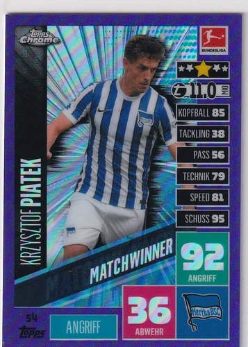 Krzysztof Piatek 2020 Topps Chrome Purple Refractor /299