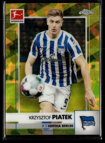 Krzysztof Piątek 2020 Topps Chrome Bundesliga Sapphire Yellow /99