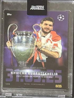 Kvaratskhelia 2024 Topps Finest UEFA 1