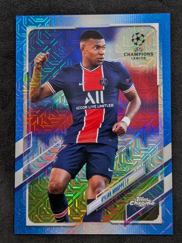 Kylian Mbappé 2020 Topps Chrome Blue Refractor /75