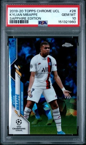 Kylian Mbappé 2019 Topps Chrome Champions League Sapphire