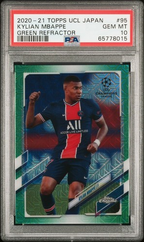 Kylian Mbappé 2020 Topps Chrome Green Refractor /99