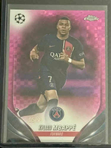 Kylian Mbappé 2024 Topps Chrome Pink Checker /99