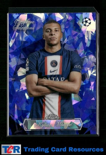 Kylian Mbappé 2023 Topps Chrome Sapphire