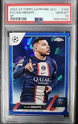 Kylian Mbappé 2022 Topps Chrome Sapphire