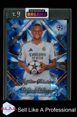 Kylian Mbappé 2025 Topps Chrome Sapphire